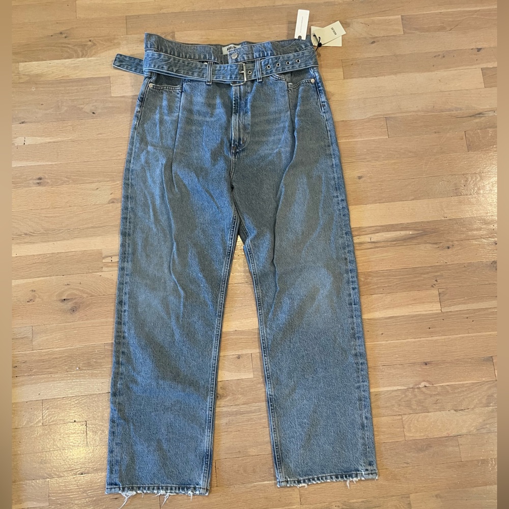 AGOLDE Reworked 90’s Jeans-Cinched-belted Straight leg hi-rise  Revival